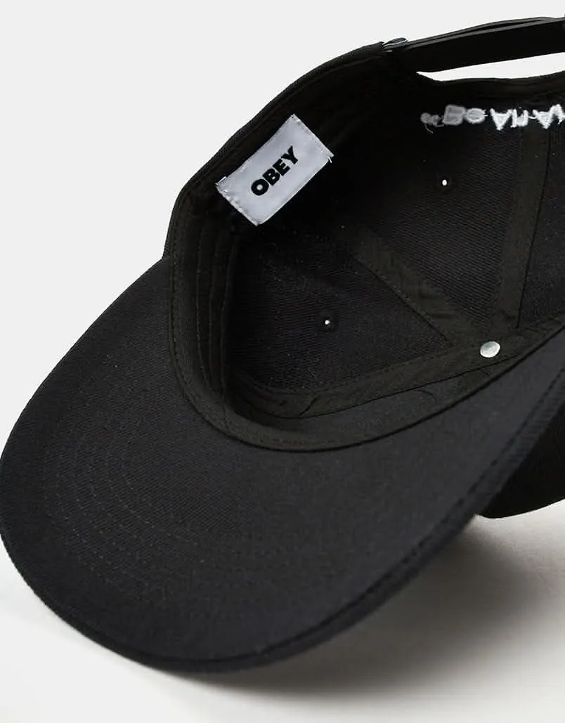 Obey Angel 6 Panel Snapback Cap - Black