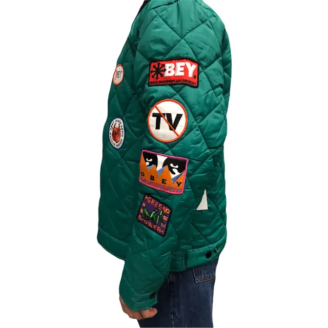Obey giacca da uomo trapuntata Collectors 121800479 verde