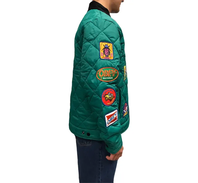 Obey giacca da uomo trapuntata Collectors 121800479 verde