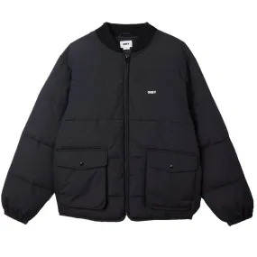 Obey Giacca invernale Charlie con cerniera e tasche a toppa con pattina 121800546 A630600 nero