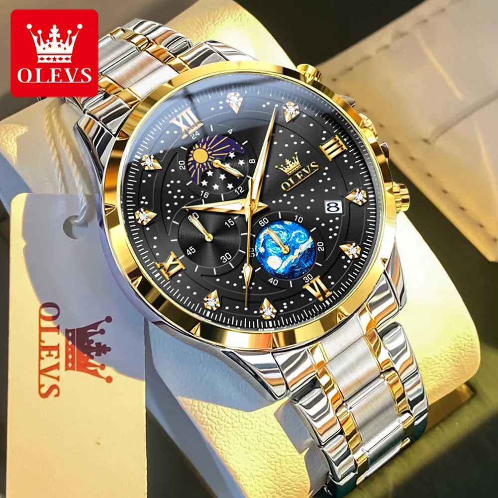OLEVS 9807 Men's Luxury Watch - A Celestial Timepiece
