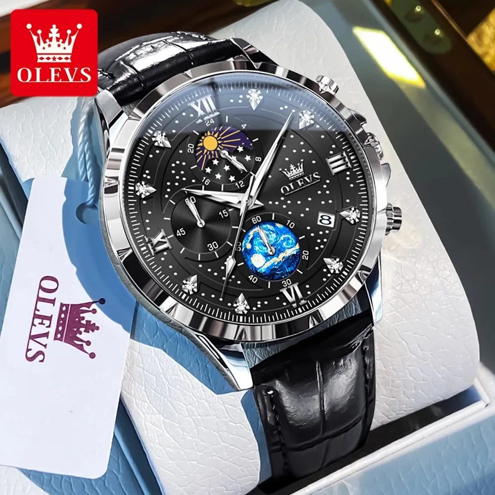 OLEVS 9807 Men's Luxury Watch - A Celestial Timepiece
