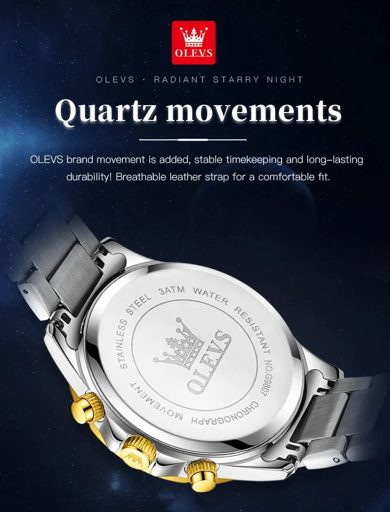 OLEVS 9807 Men's Luxury Watch - A Celestial Timepiece