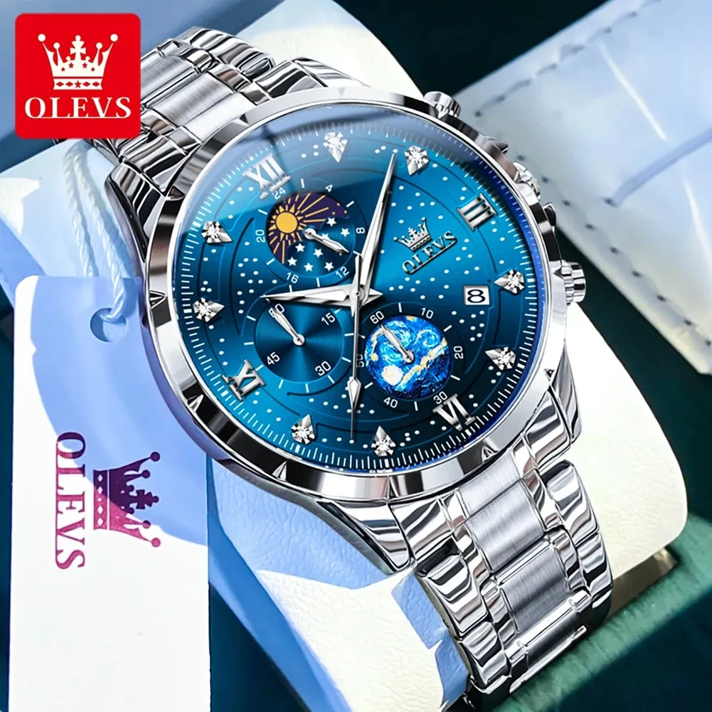 OLEVS 9807 Men's Luxury Watch - A Celestial Timepiece