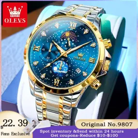 OLEVS 9807 Men's Luxury Watch - A Celestial Timepiece