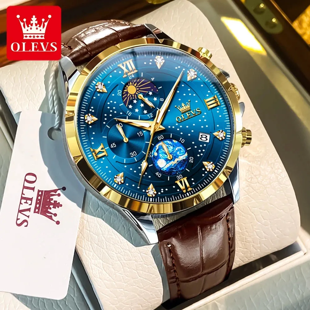 OLEVS 9807 Men's Luxury Watch - A Celestial Timepiece