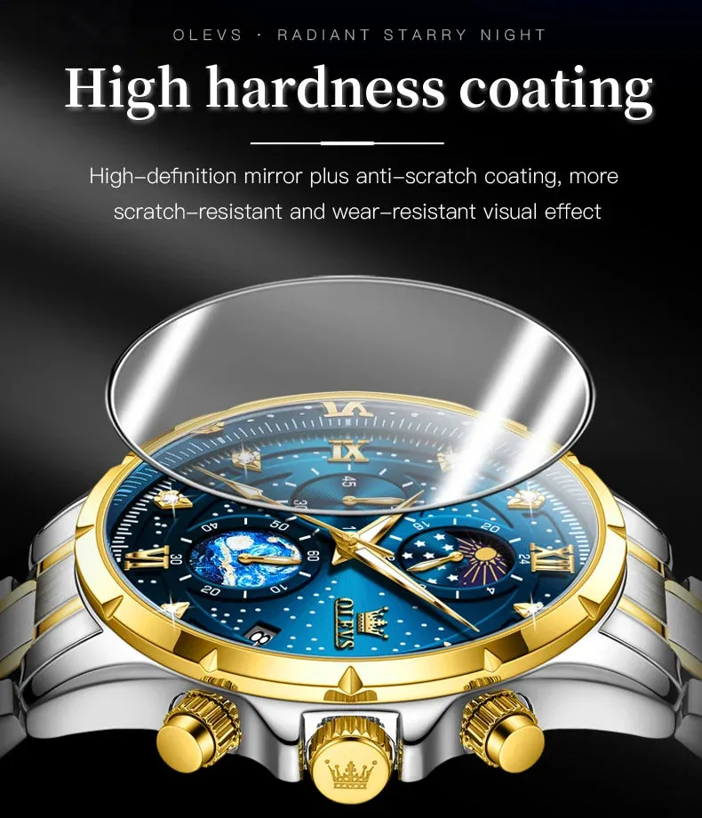 OLEVS 9807 Men's Luxury Watch - A Celestial Timepiece