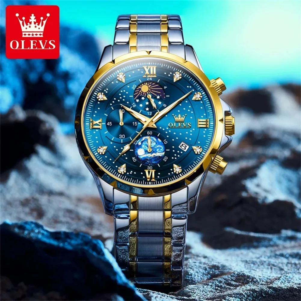 OLEVS 9807 Men's Luxury Watch - A Celestial Timepiece