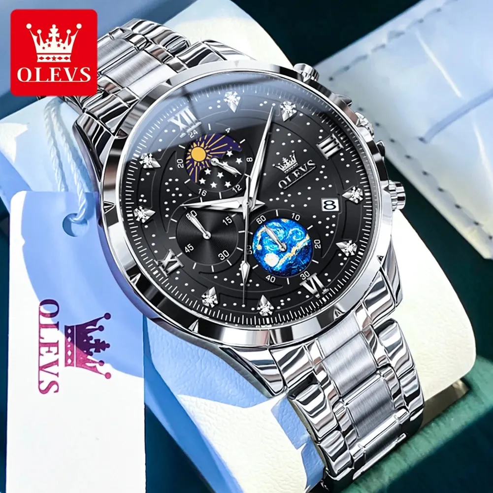 OLEVS 9807 Men's Luxury Watch - A Celestial Timepiece