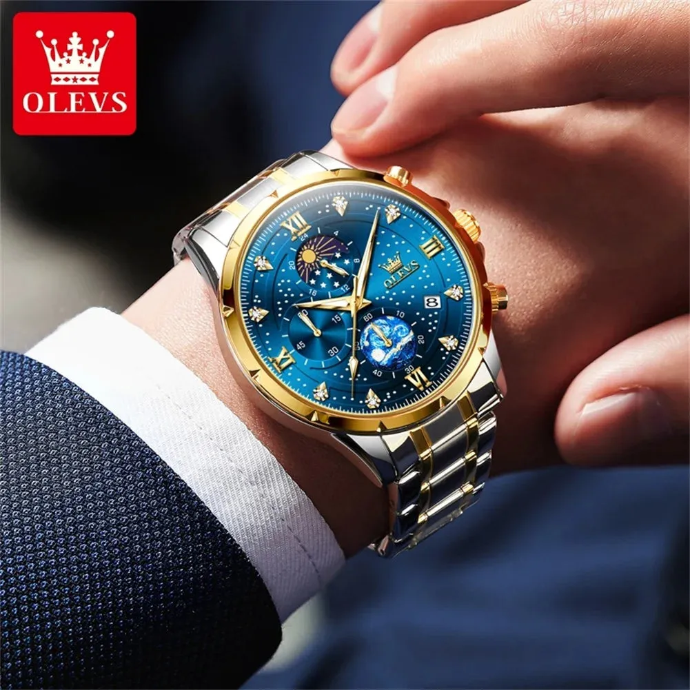 OLEVS 9807 Men's Luxury Watch - A Celestial Timepiece