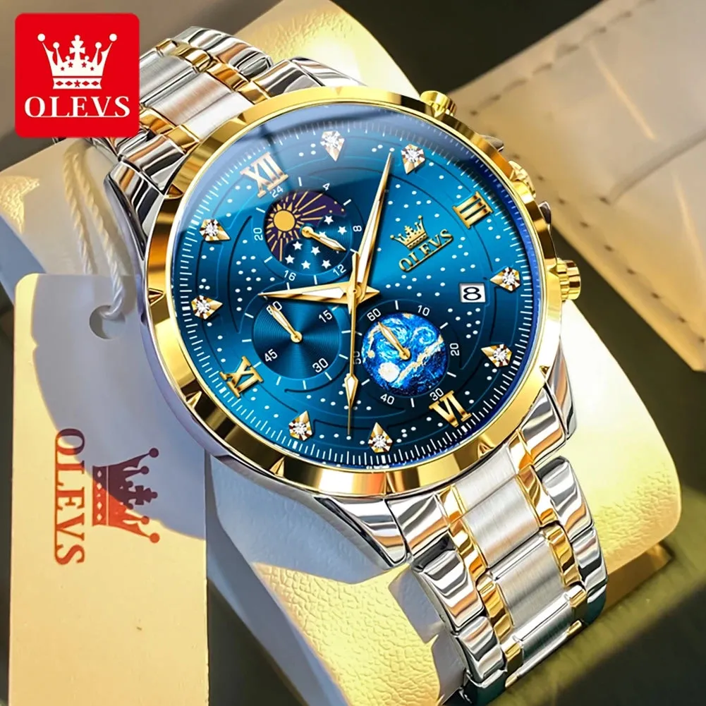 OLEVS 9807 Men's Luxury Watch - A Celestial Timepiece