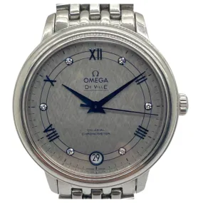 Omega De Ville Prestige 32.7mm Automatic Grey Diamond Dial Watch