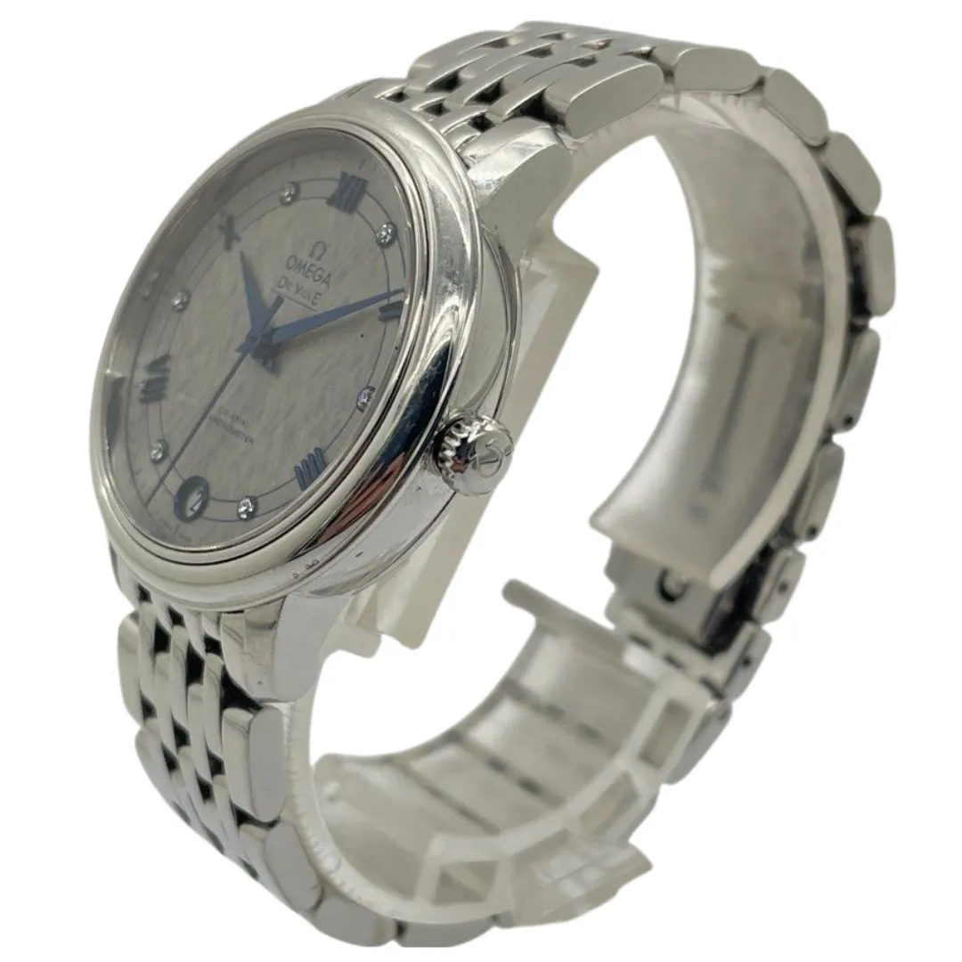 Omega De Ville Prestige 32.7mm Automatic Grey Diamond Dial Watch