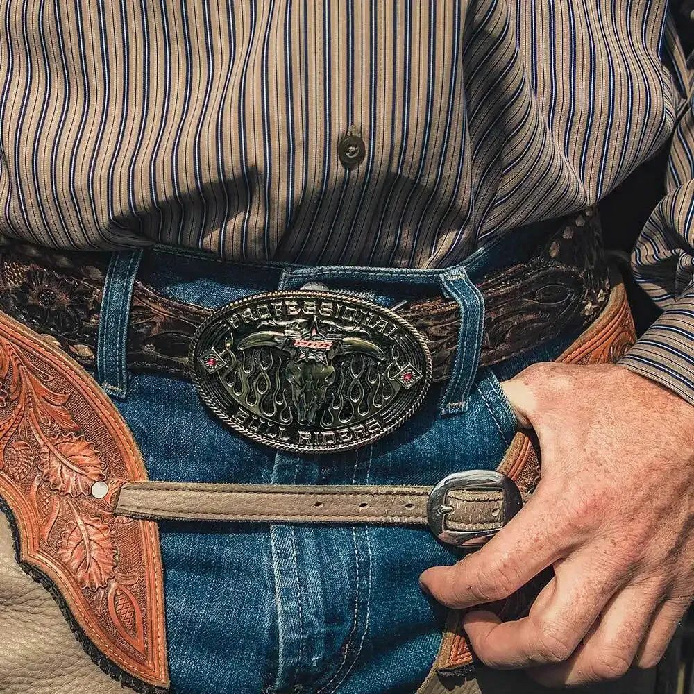 PBR Open Flames Belt Buckle PBR941