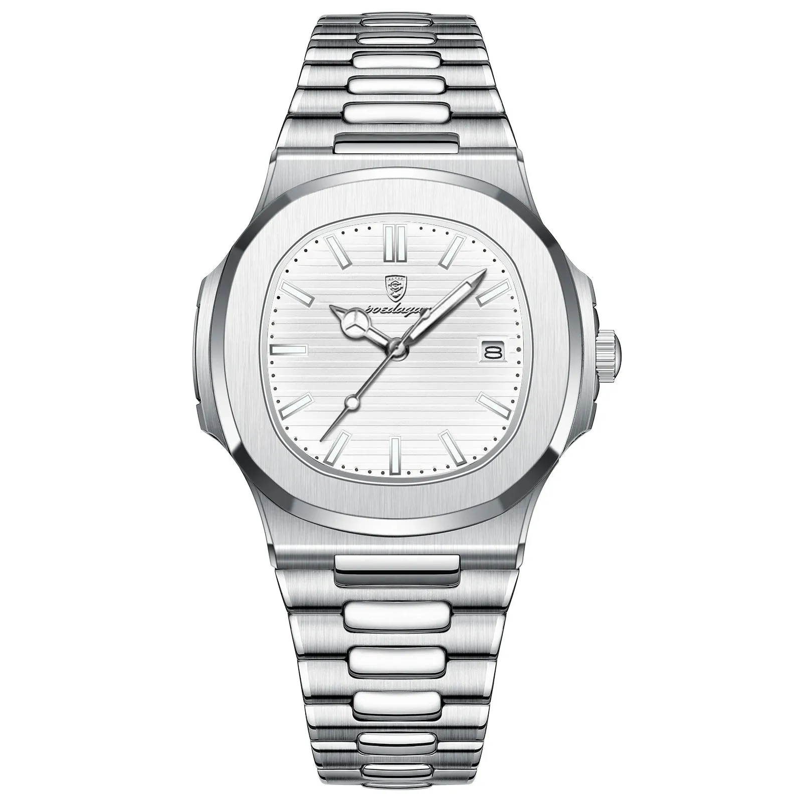 POEDAGAR Luxury Men's Waterproof Watch – Luminous, Leather Strap, Sporty & Casual