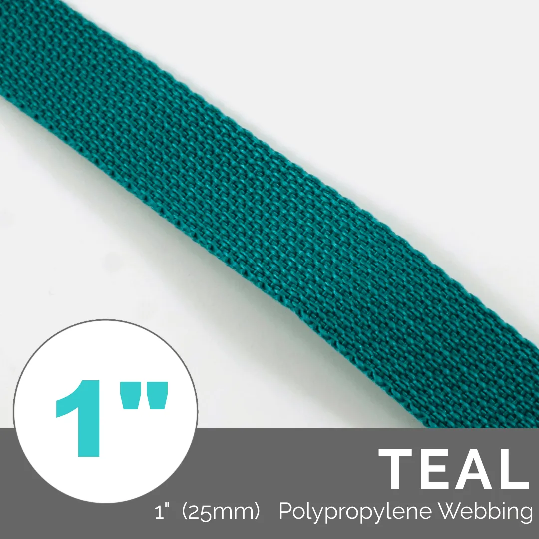 (Poly) Regular Strap Webbing 1" (25mm) Wide (Per 1 Yard)