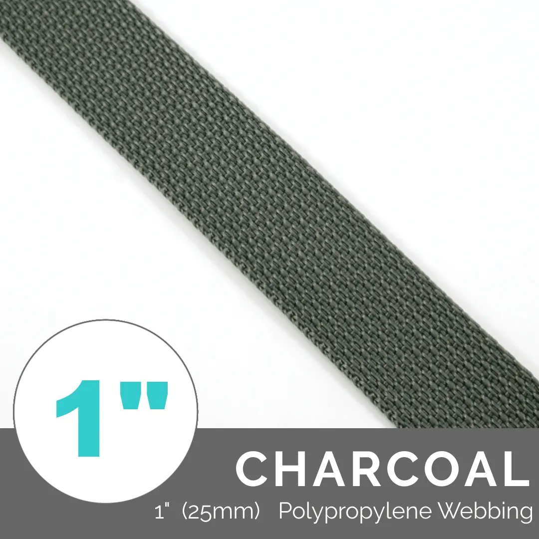 (Poly) Regular Strap Webbing 1" (25mm) Wide (Per 1 Yard)