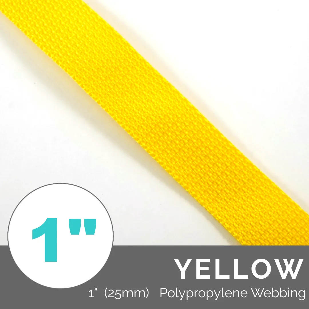 (Poly) Regular Strap Webbing 1" (25mm) Wide (Per 1 Yard)