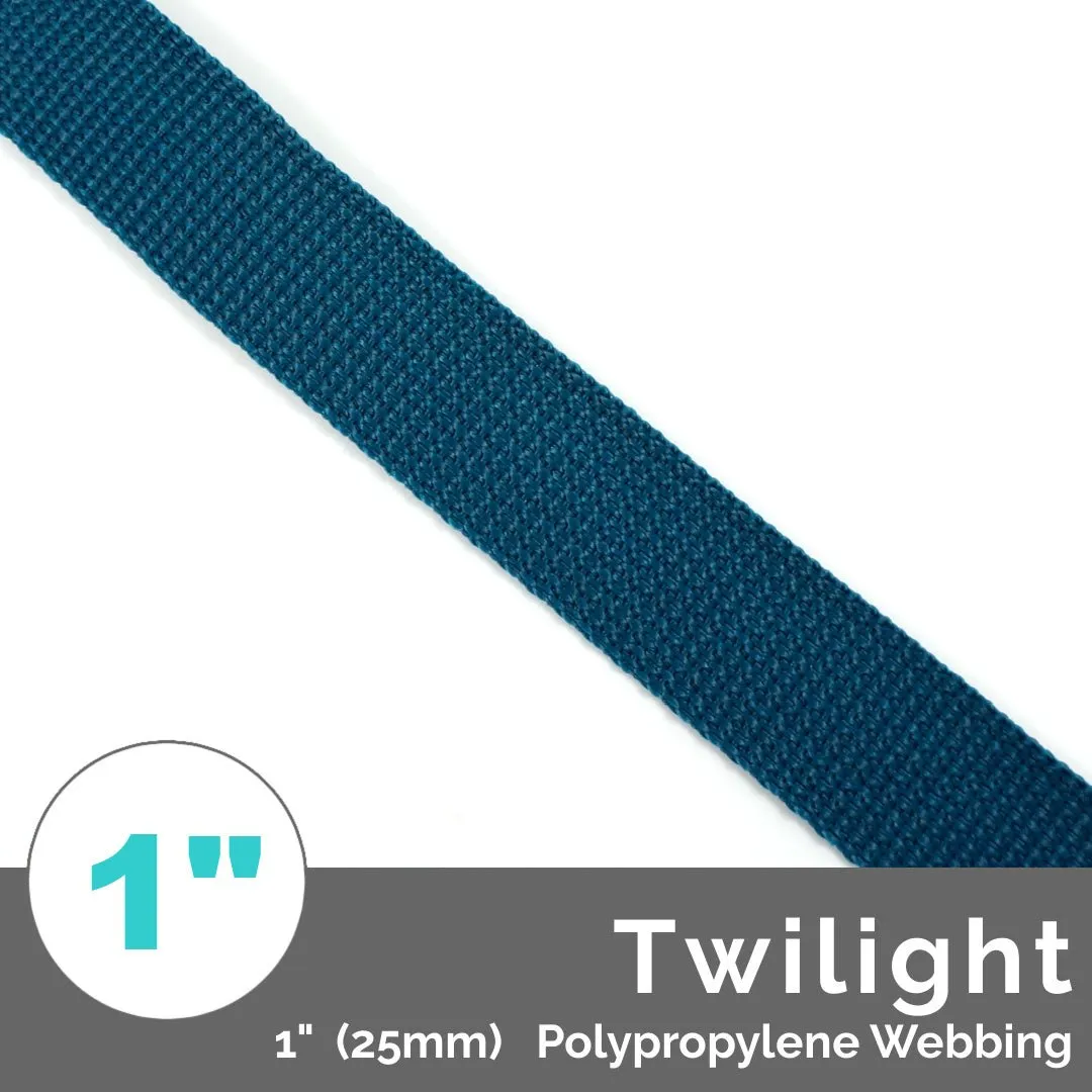 (Poly) Regular Strap Webbing 1" (25mm) Wide (Per 1 Yard)