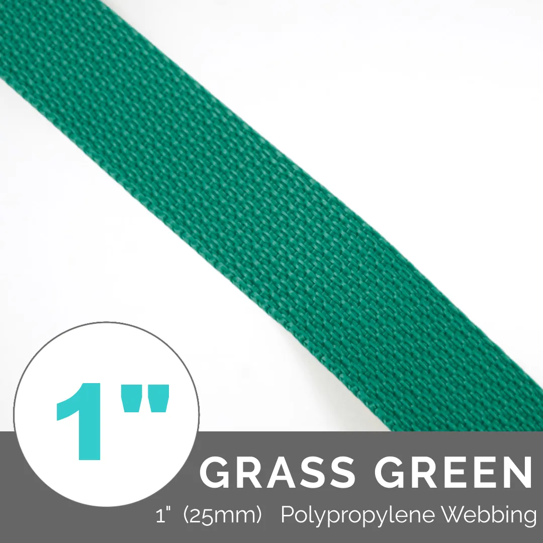 (Poly) Regular Strap Webbing 1" (25mm) Wide (Per 1 Yard)