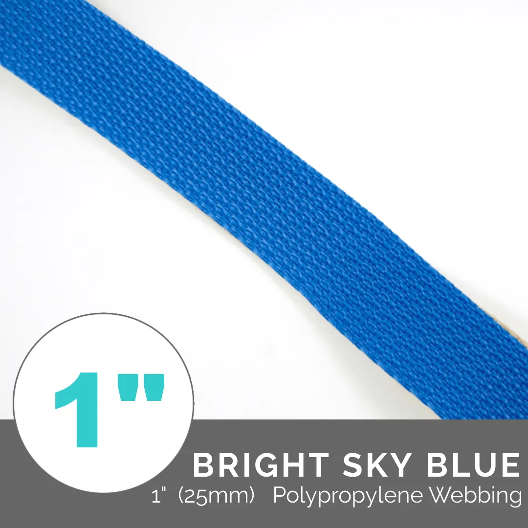 (Poly) Regular Strap Webbing 1" (25mm) Wide (Per 1 Yard)