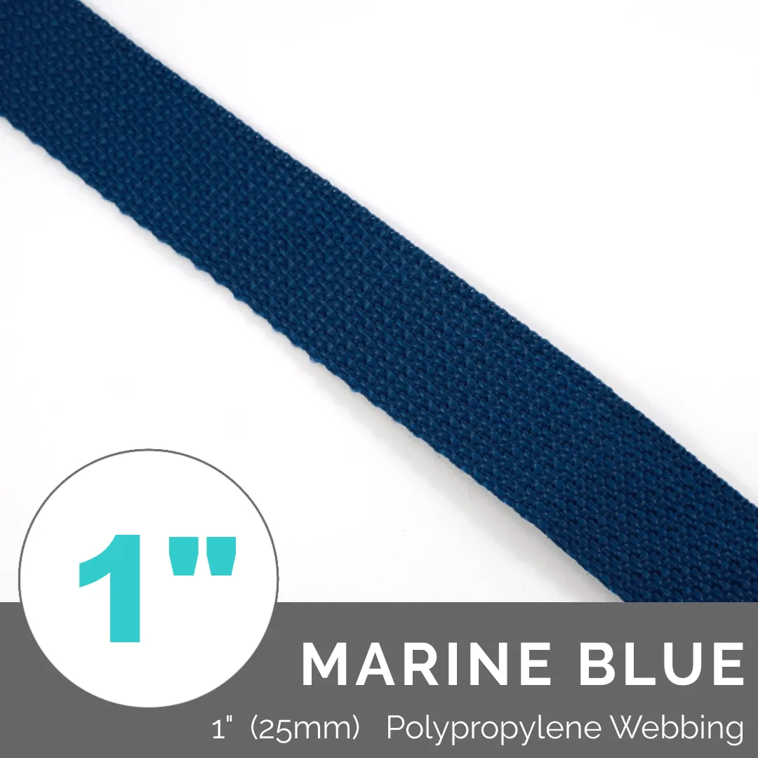 (Poly) Regular Strap Webbing 1" (25mm) Wide (Per 1 Yard)