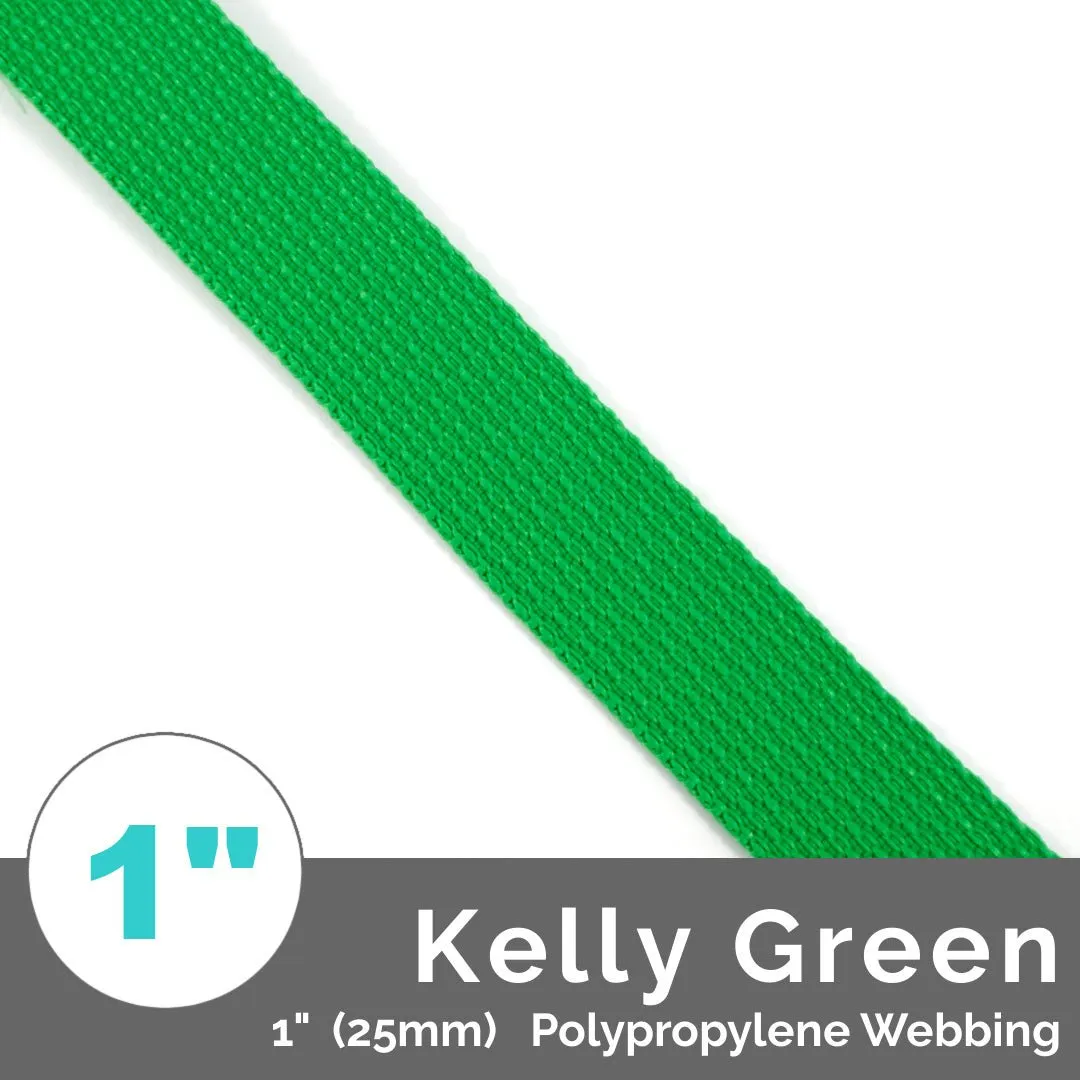(Poly) Regular Strap Webbing 1" (25mm) Wide (Per 1 Yard)