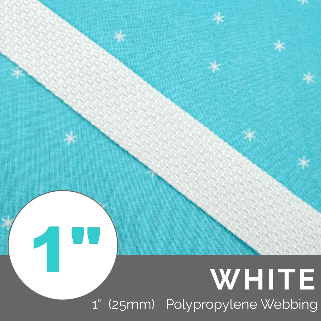 (Poly) Regular Strap Webbing 1" (25mm) Wide (Per 1 Yard)