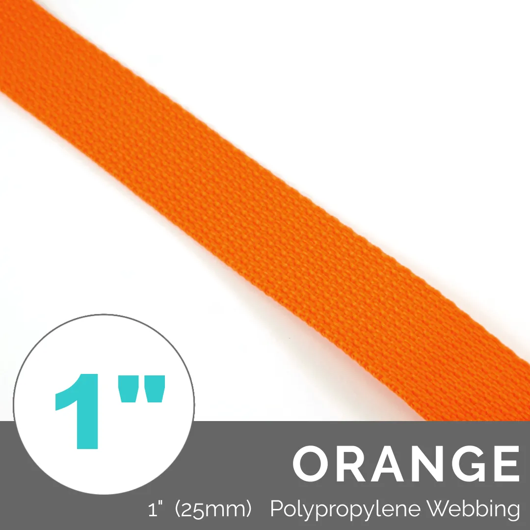 (Poly) Regular Strap Webbing 1" (25mm) Wide (Per 1 Yard)