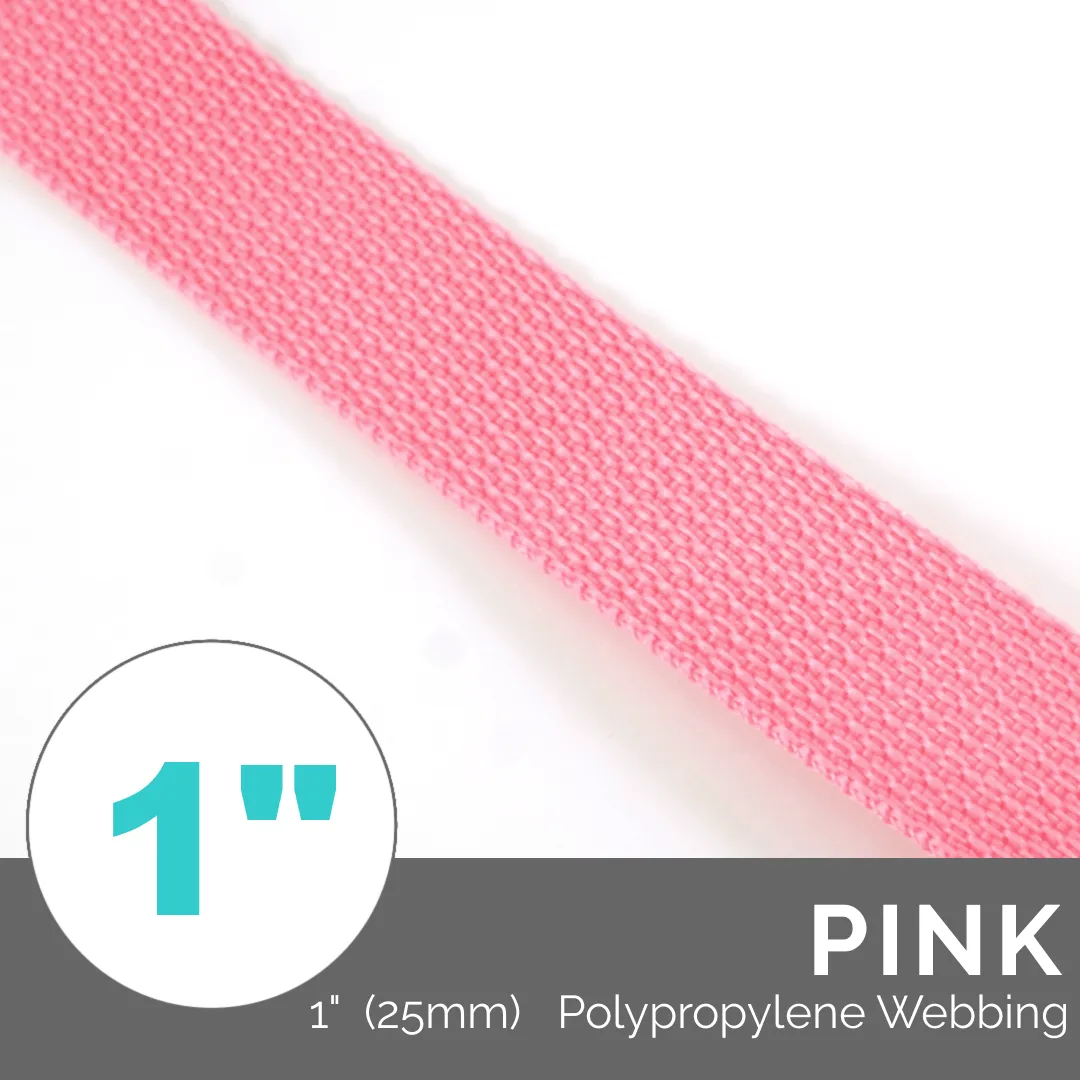 (Poly) Regular Strap Webbing 1" (25mm) Wide (Per 1 Yard)