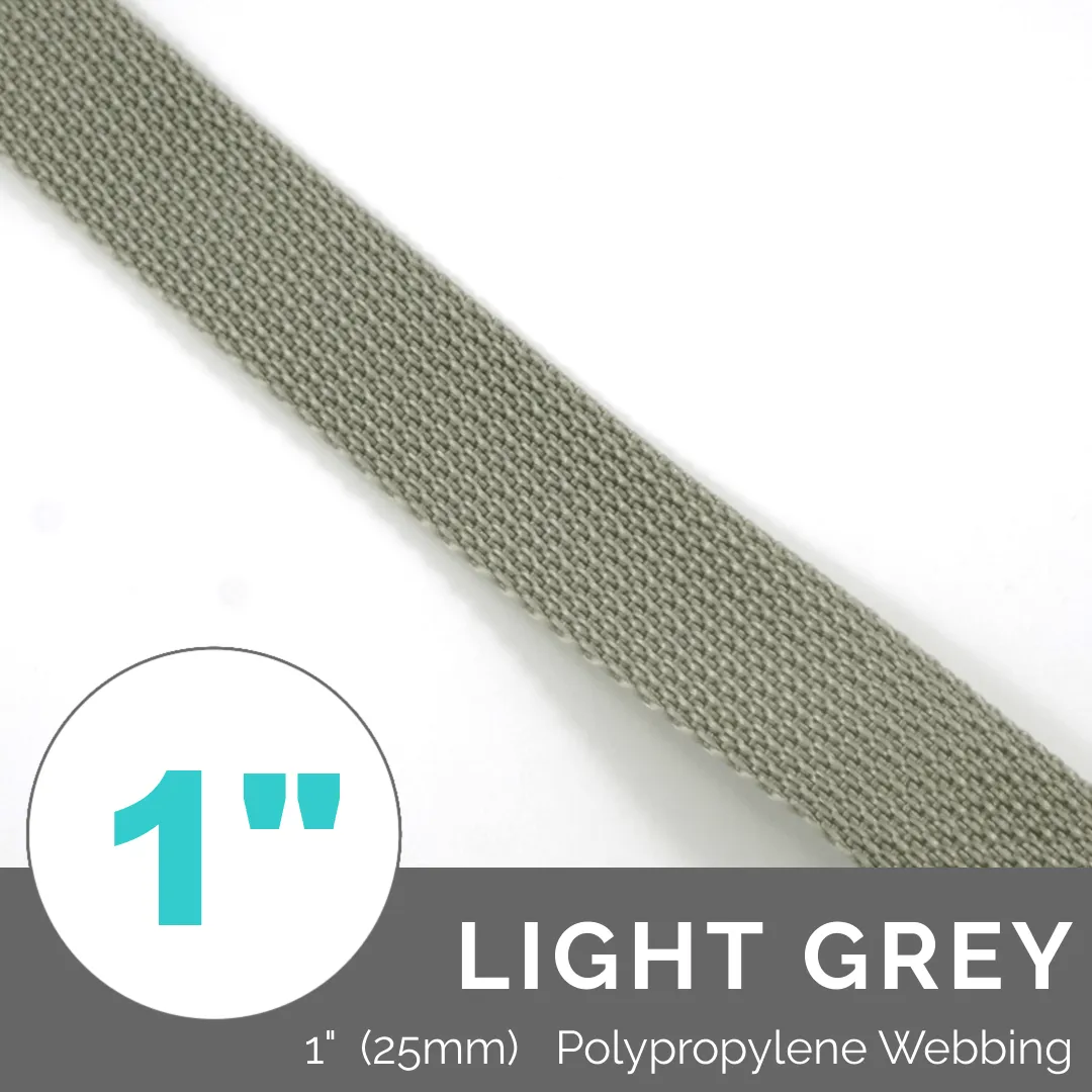 (Poly) Regular Strap Webbing 1" (25mm) Wide (Per 1 Yard)