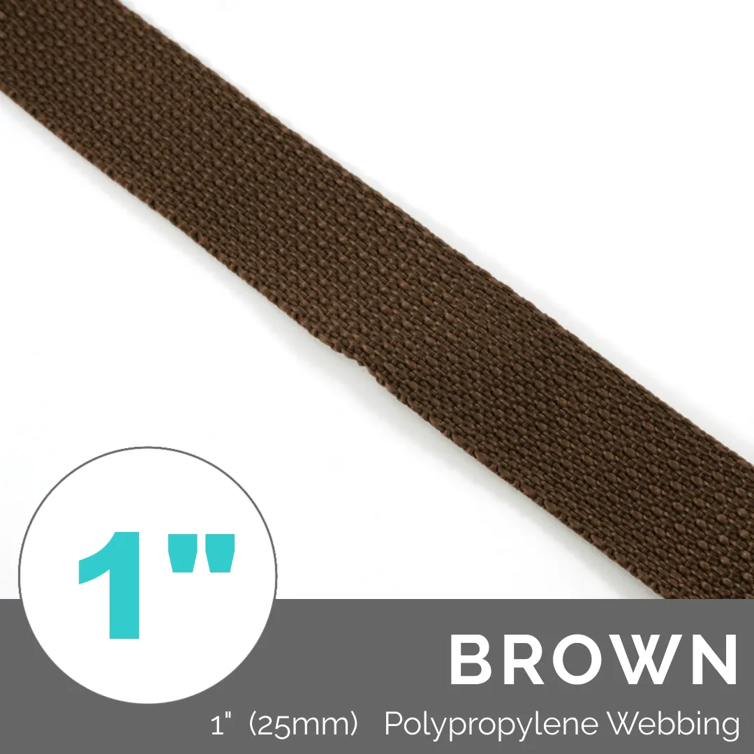 (Poly) Regular Strap Webbing 1" (25mm) Wide (Per 1 Yard)