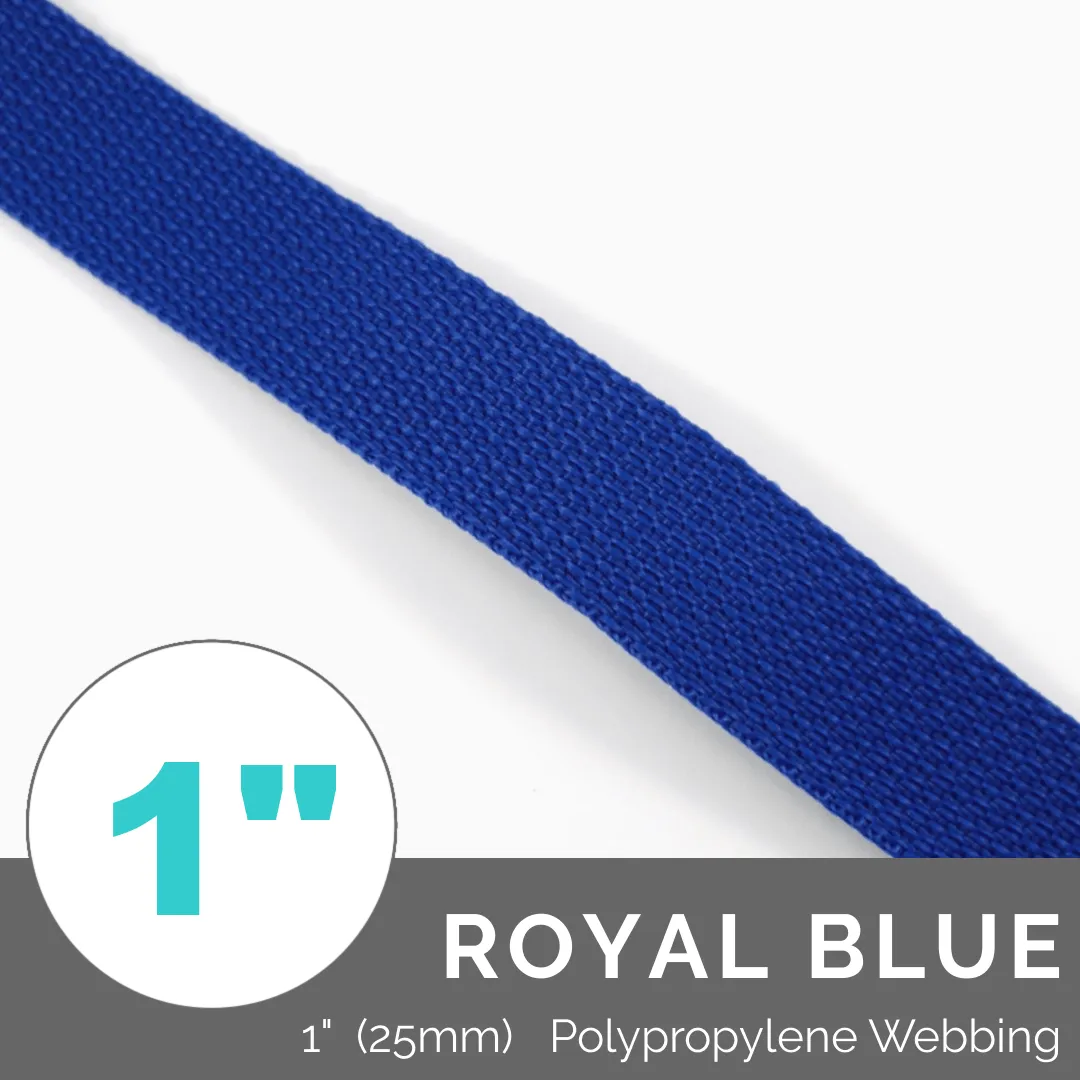 (Poly) Regular Strap Webbing 1" (25mm) Wide (Per 1 Yard)