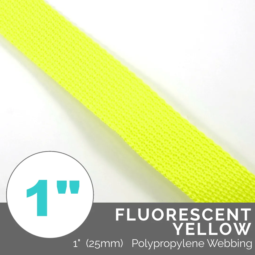 (Poly) Regular Strap Webbing 1" (25mm) Wide (Per 1 Yard)