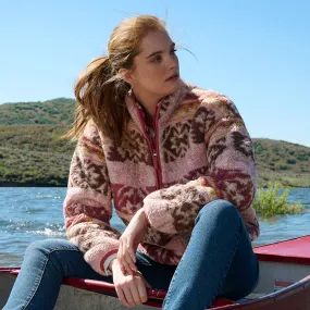 Printed Heidi Sherpa Pullover, Petite