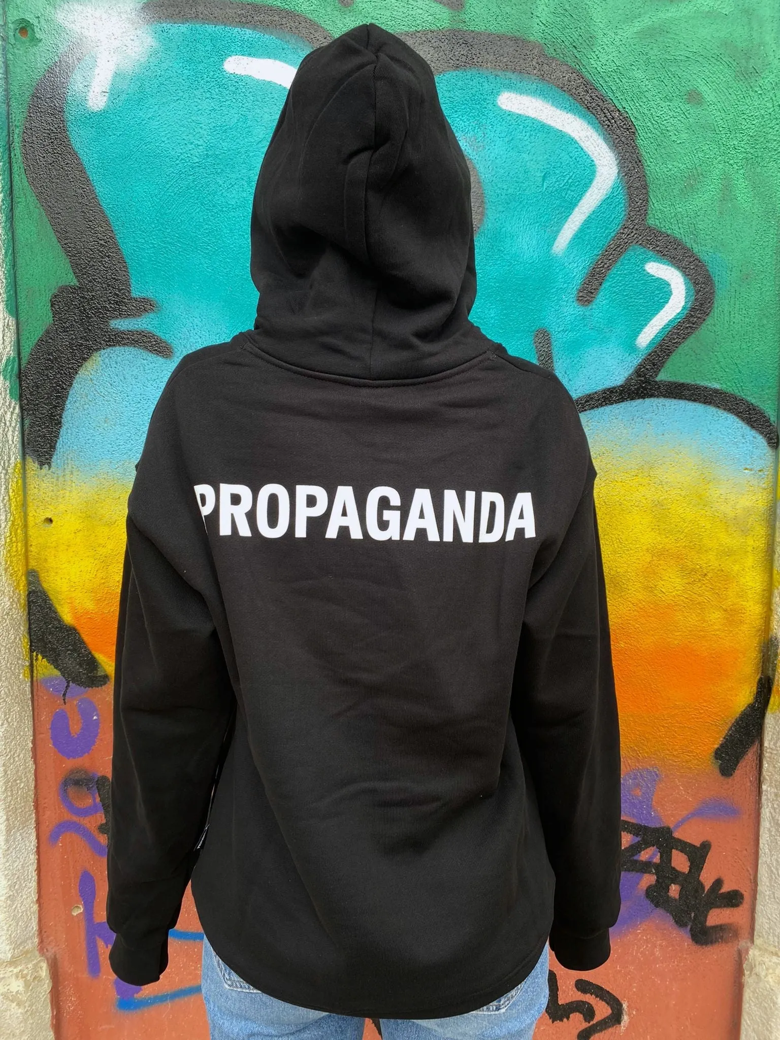 Propaganda felpa con cappuccio Logo 293-01 nero