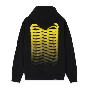 Propaganda Felpa da uomo con cappuccio e tasca a marsupio Ribs Hoodie 22FWPRFE818-01 nero
