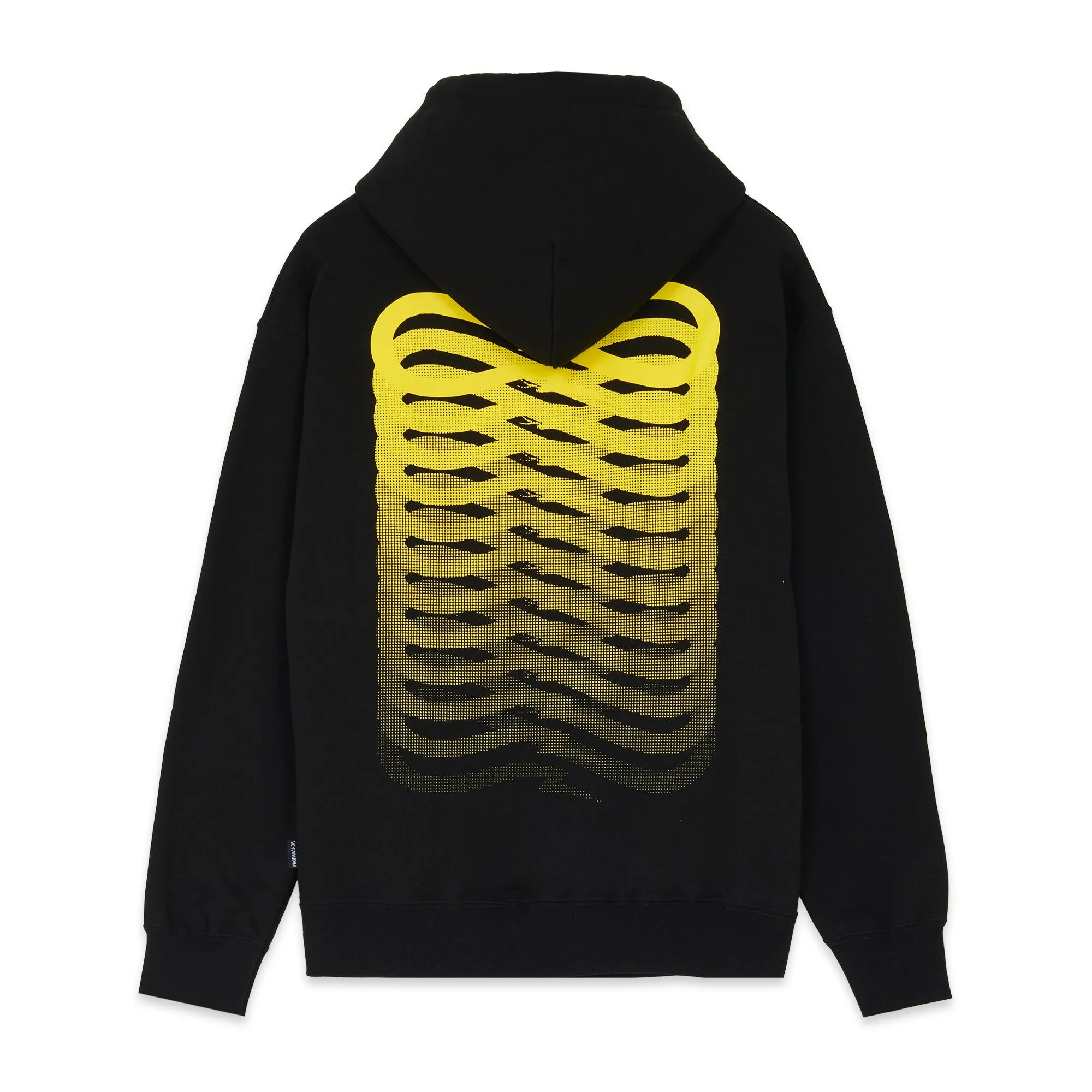 Propaganda Felpa da uomo con cappuccio e tasca a marsupio Ribs Hoodie 22FWPRFE818-01 nero