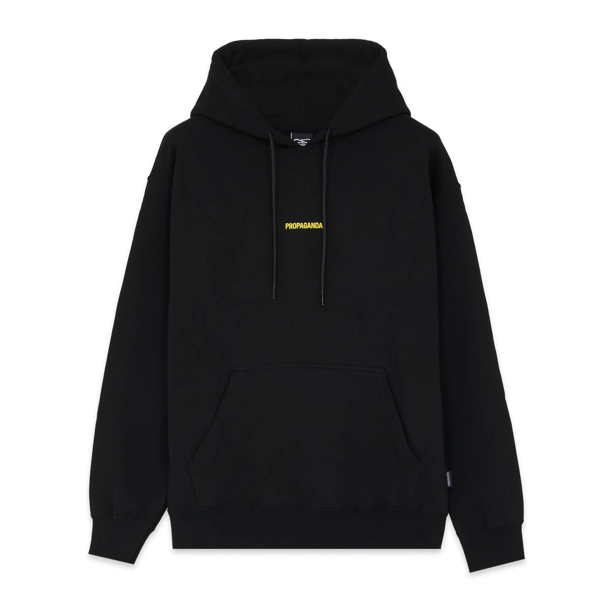 Propaganda Felpa da uomo con cappuccio e tasca a marsupio Ribs Hoodie 22FWPRFE818-01 nero
