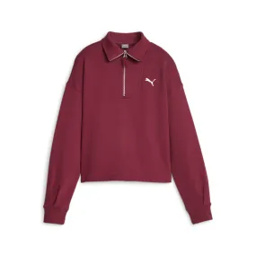 Puma felpa da donna con mezza zip Her High-Neck 676005-22 diaspro scuro