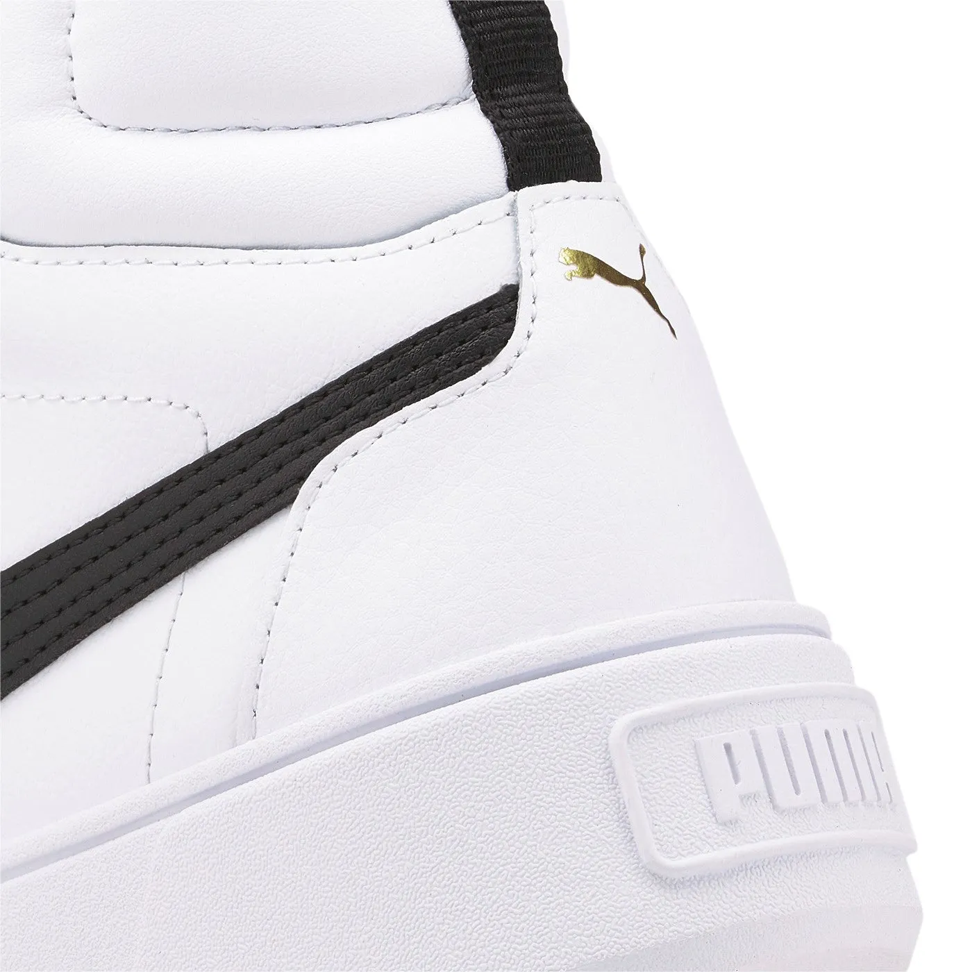 Puma scarpa sneakers da donna alta con zeppa Karmen Mid 385857 03 bianco nero