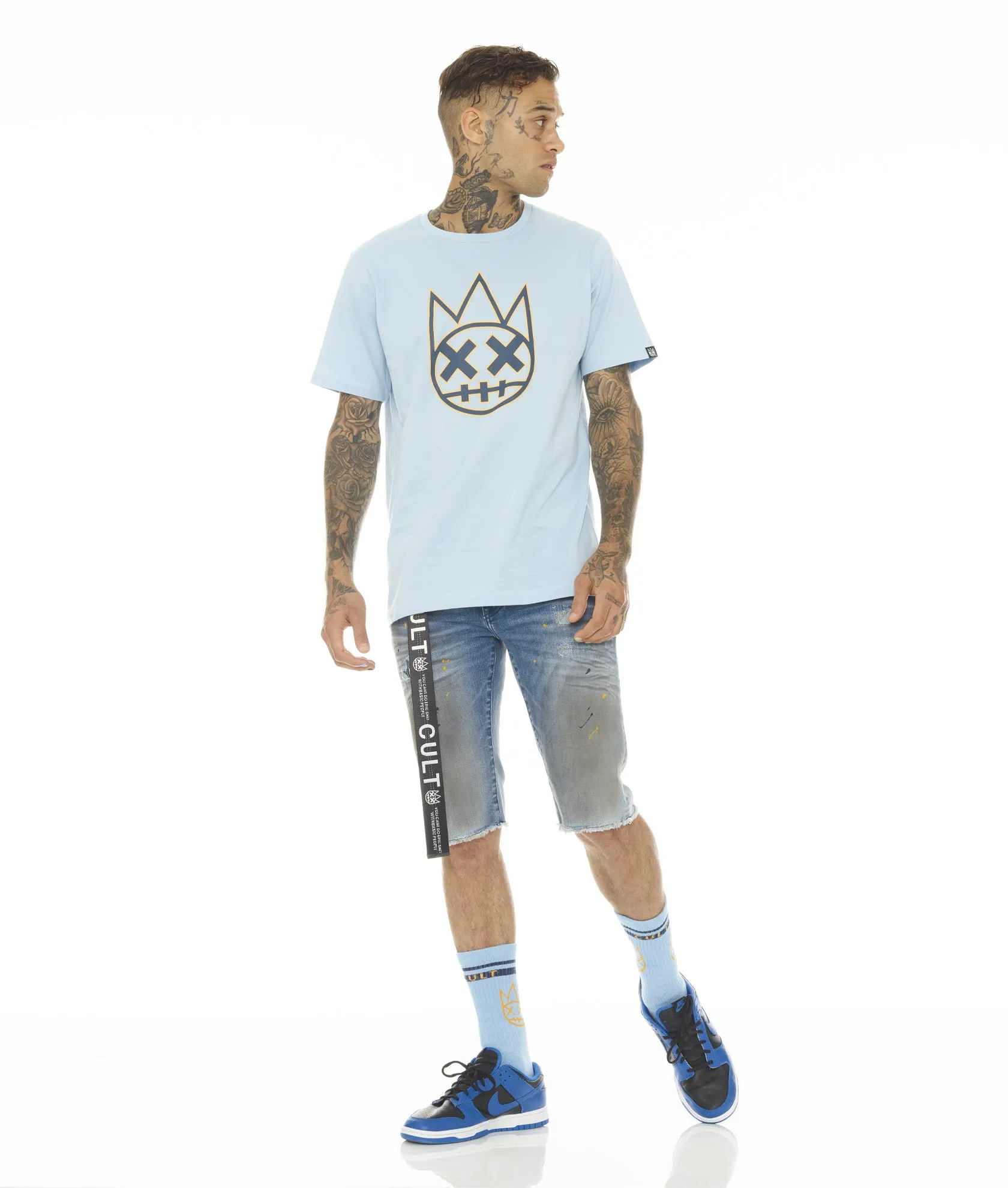 ROCKER SHORT STRETCH w/ACAI BELT IN VAPOR