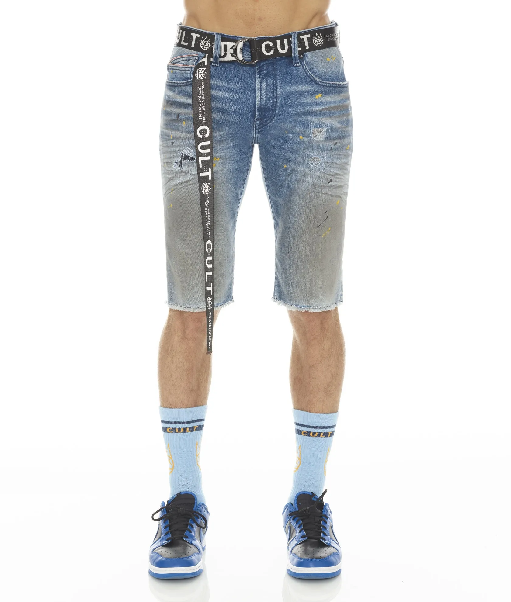 ROCKER SHORT STRETCH w/ACAI BELT IN VAPOR