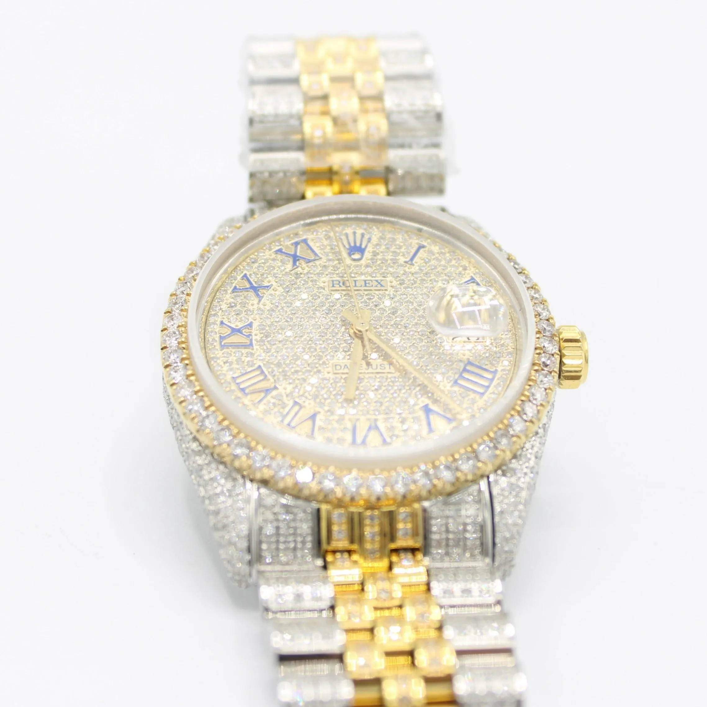 ROLEX BUST DOWN ICED OUT 36MM | YELLOW GOLD | ROMAN DIAL |