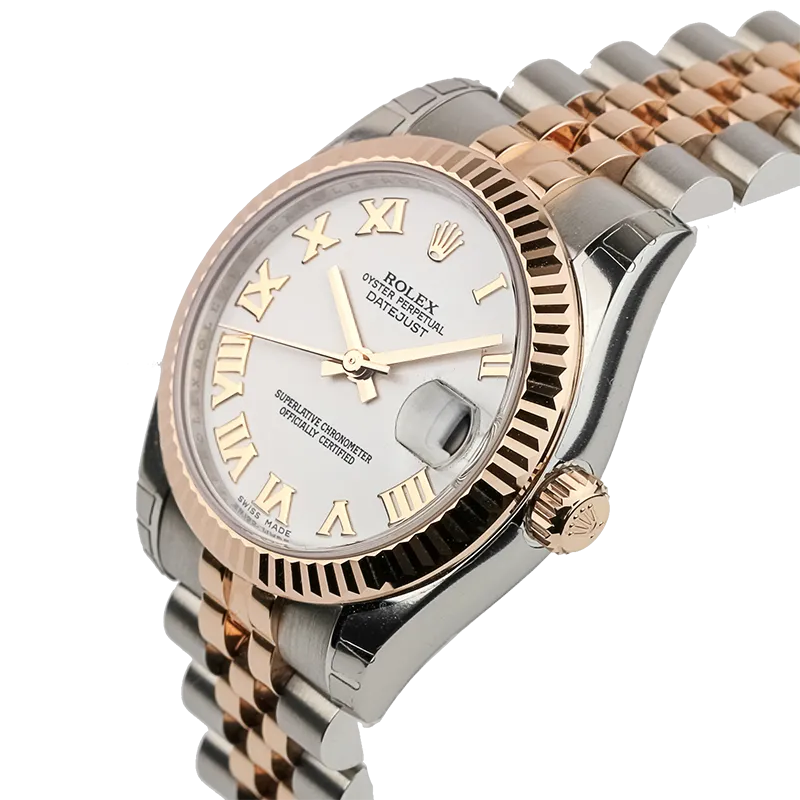 Rolex DateJust 36mm Steel/Rose Gold White/Roman Jubilee 116231