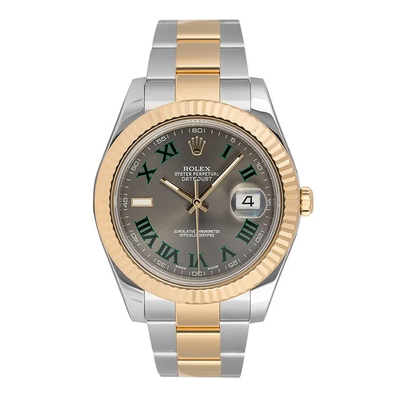 Rolex Datejust 41 Oystersteel and Yellow Gold Slate Dial 126333