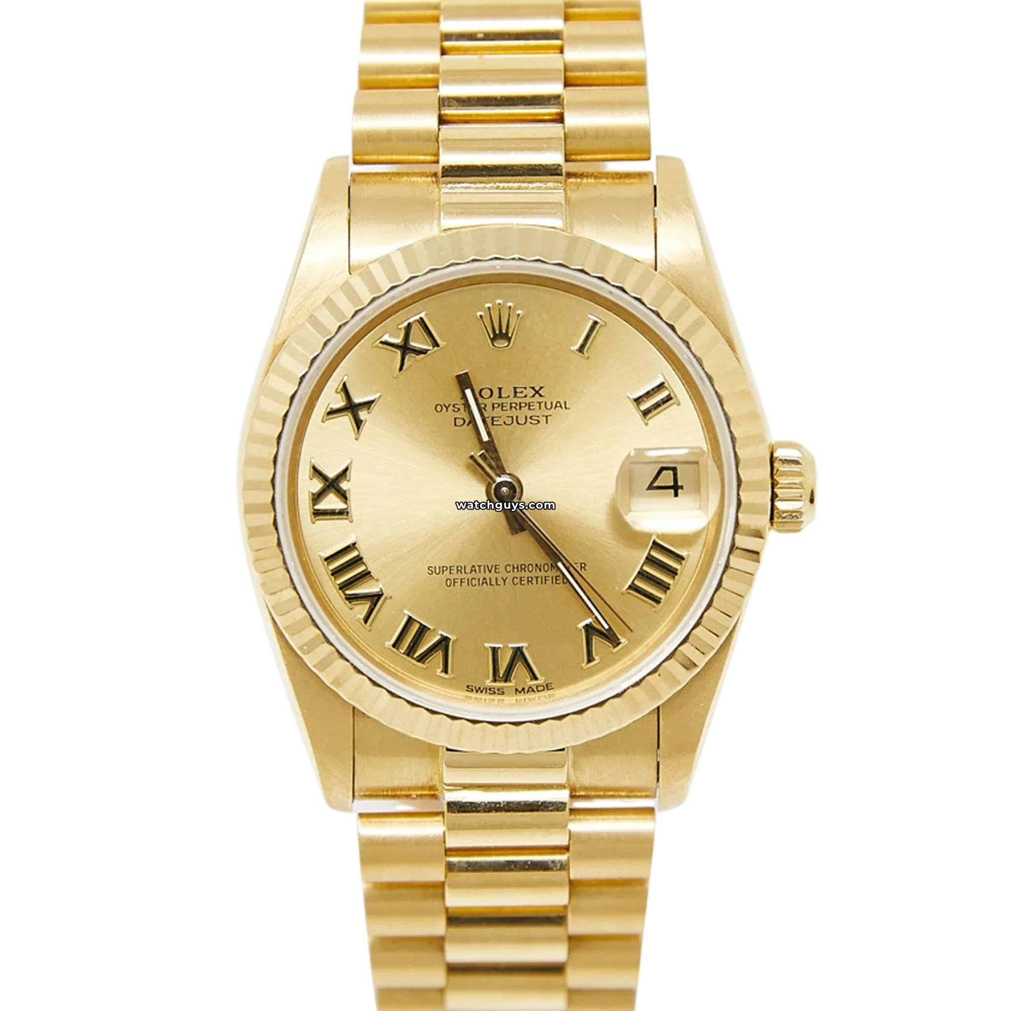 Rolex Datejust 68278 Champagne Roman President