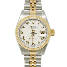 Rolex Datejust 69173 Ivory Pyramid Roman