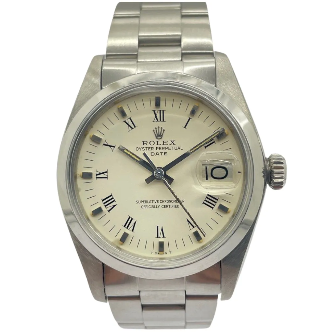 Rolex Oyster Perpetual 1500 34mm Automatic White Dial Watch