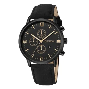 ROMAN®  Black Quartz Men